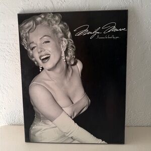 Marilyn Monroe Black White Canvas Wall Art Glam Quote Decor